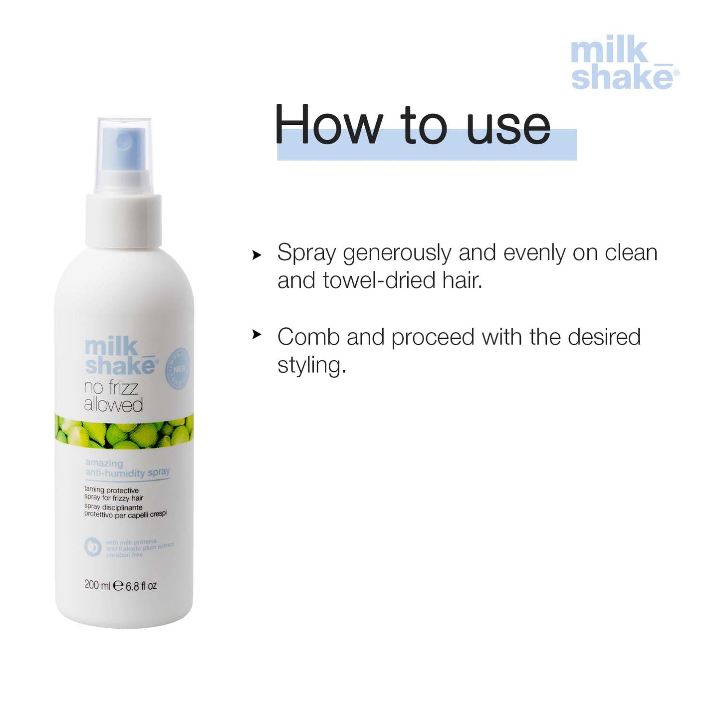milk_shake no frizz allowed amazing anti-humidity spray