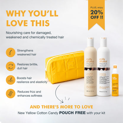 milk_shake Yellow Cotton Candy Hair Kit | Integrity&Strength