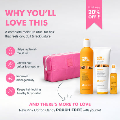 milk_shake Pink Cotton Candy Hair Kit | Moisture&More